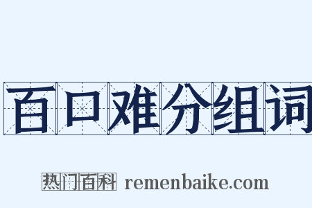 百口难分组词是什么意思的图片
